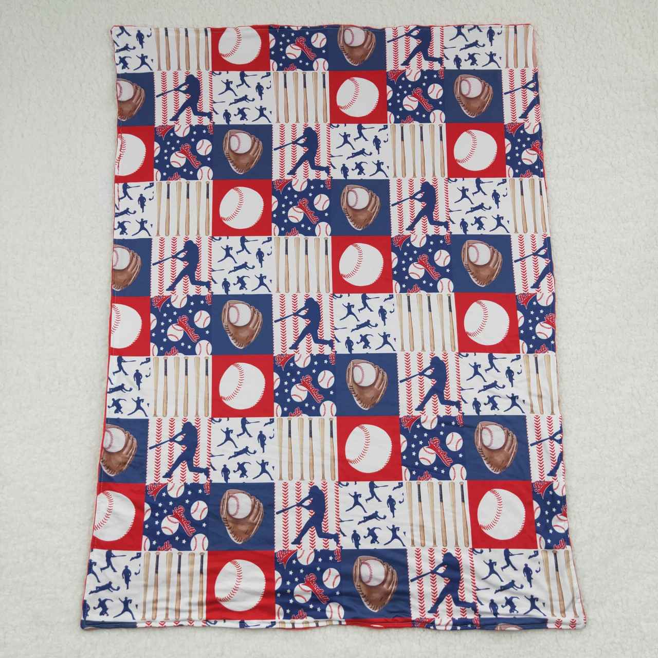 BL0063 Play baseball baby blanket