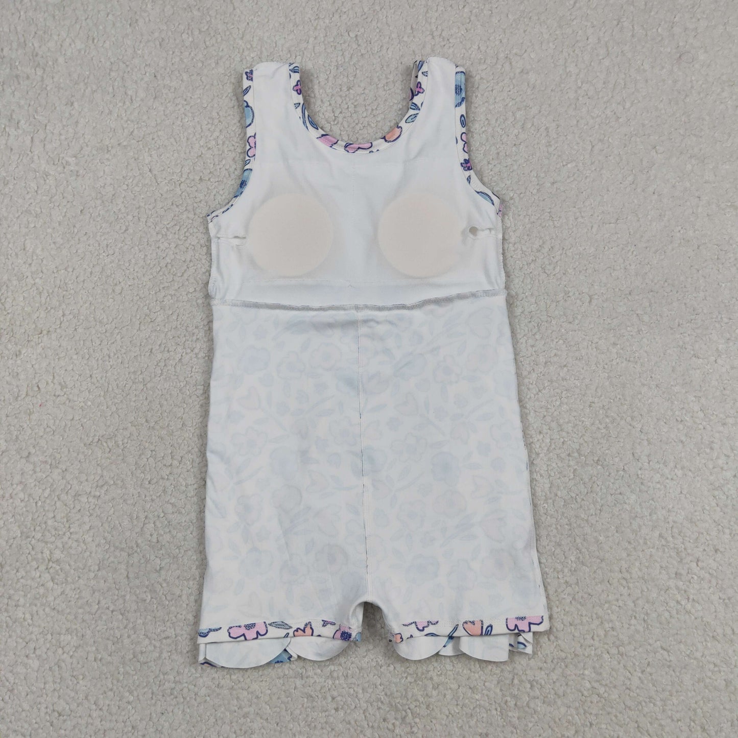 GSD3808 Yoga Scallop Flowers Sleeveless Skorts Girls Dress