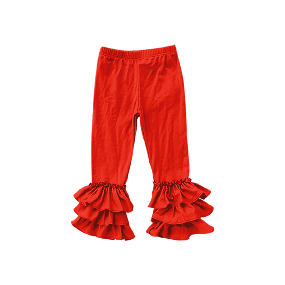 Custom Watermelon red ruffles girls pants