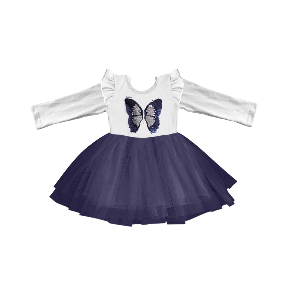 custom Butterfly long sleeve tutu dress