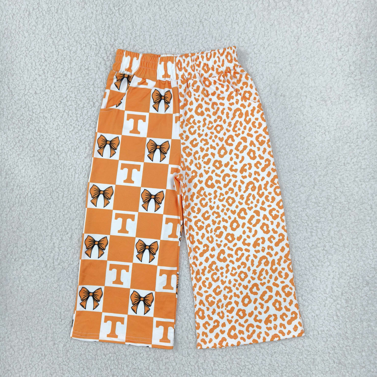 P1121 Tennessee Bows Leopard Girls Pants