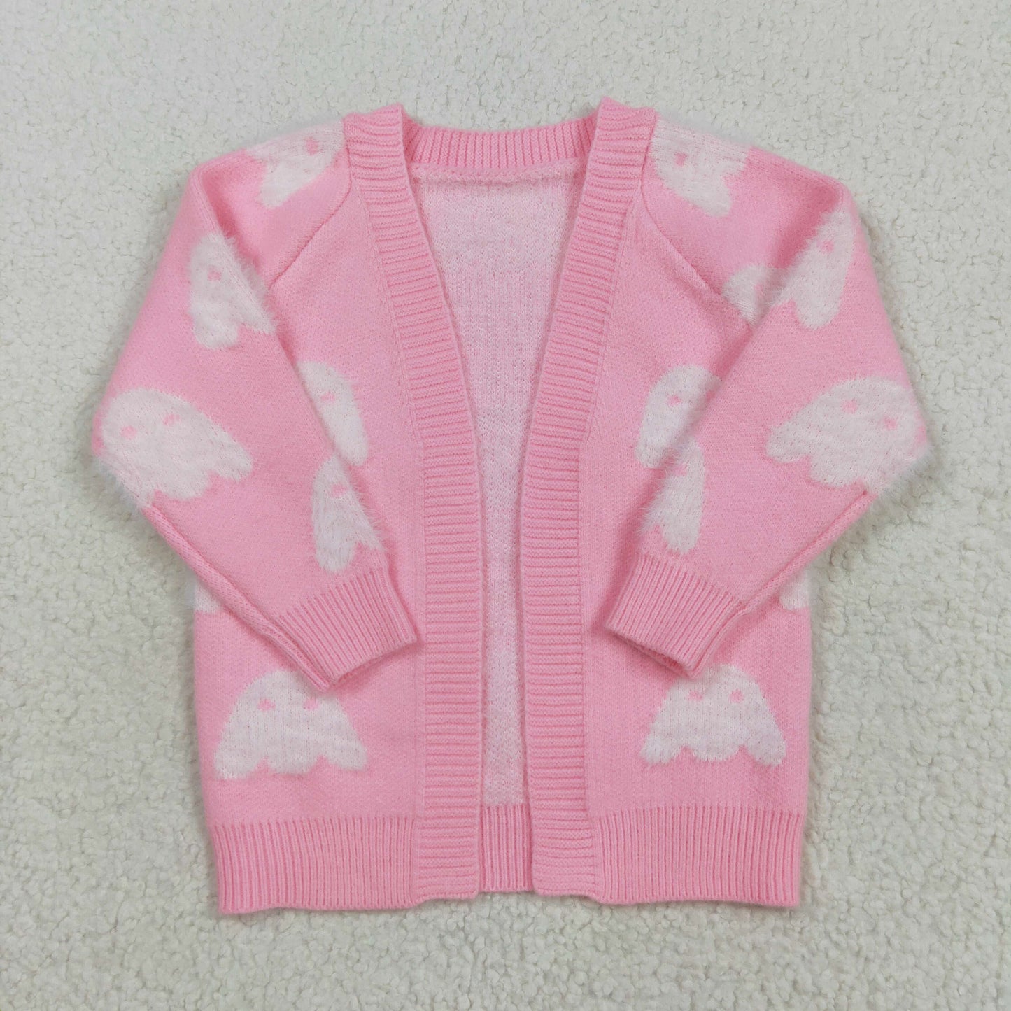 new stock GT0650 Halloween spooky pink sweater long sleeve girls coat