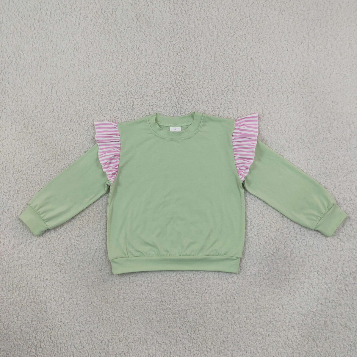 GT1847 Cotton Green Long Sleeve Girls Top