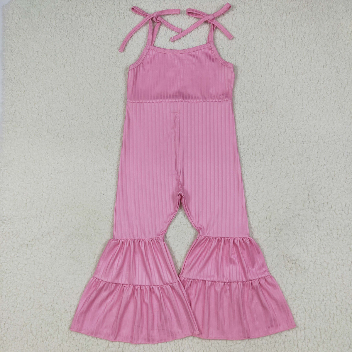 SR3156 ribbed pink girls jumpsuits