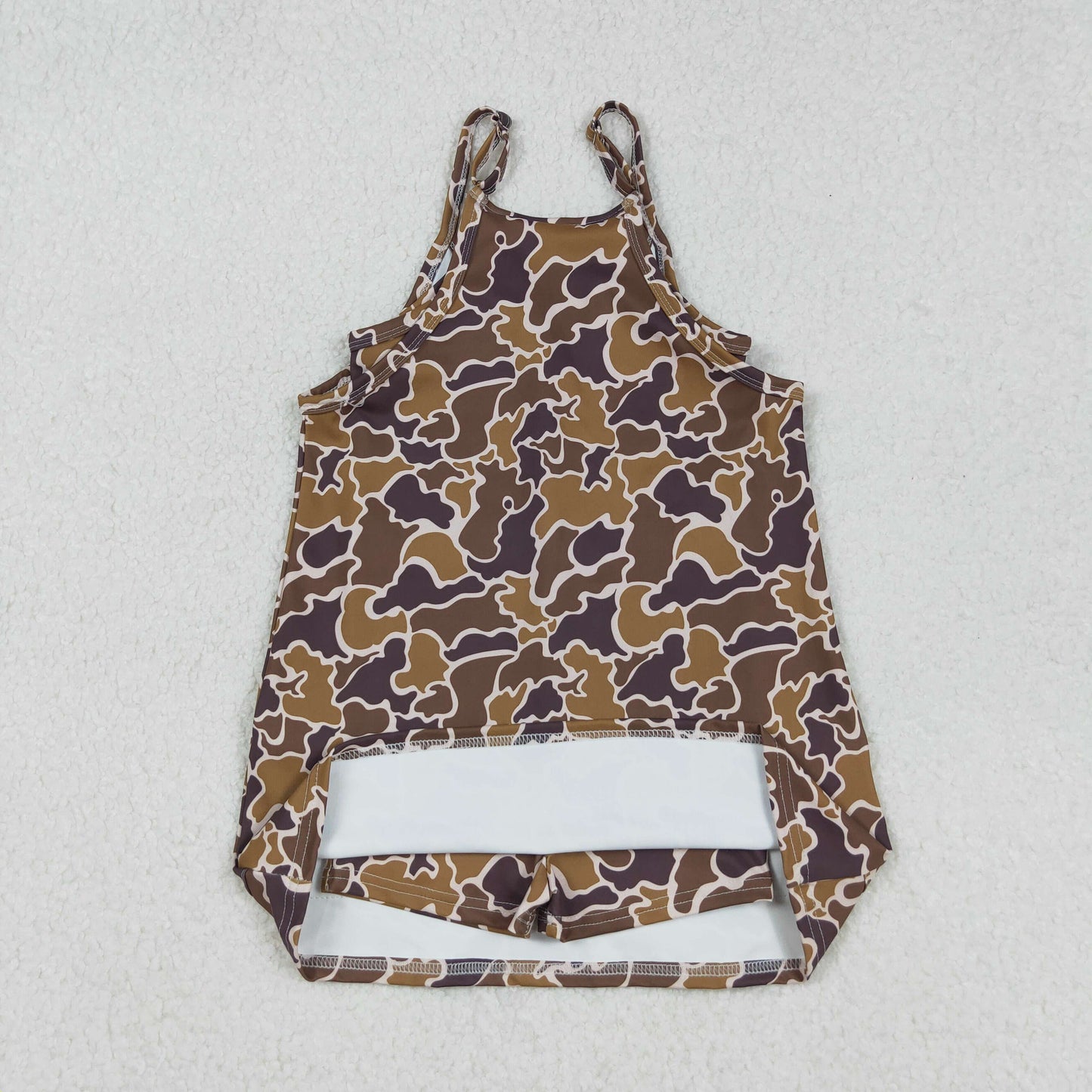 GSD2722 brown camo skorts girls dress