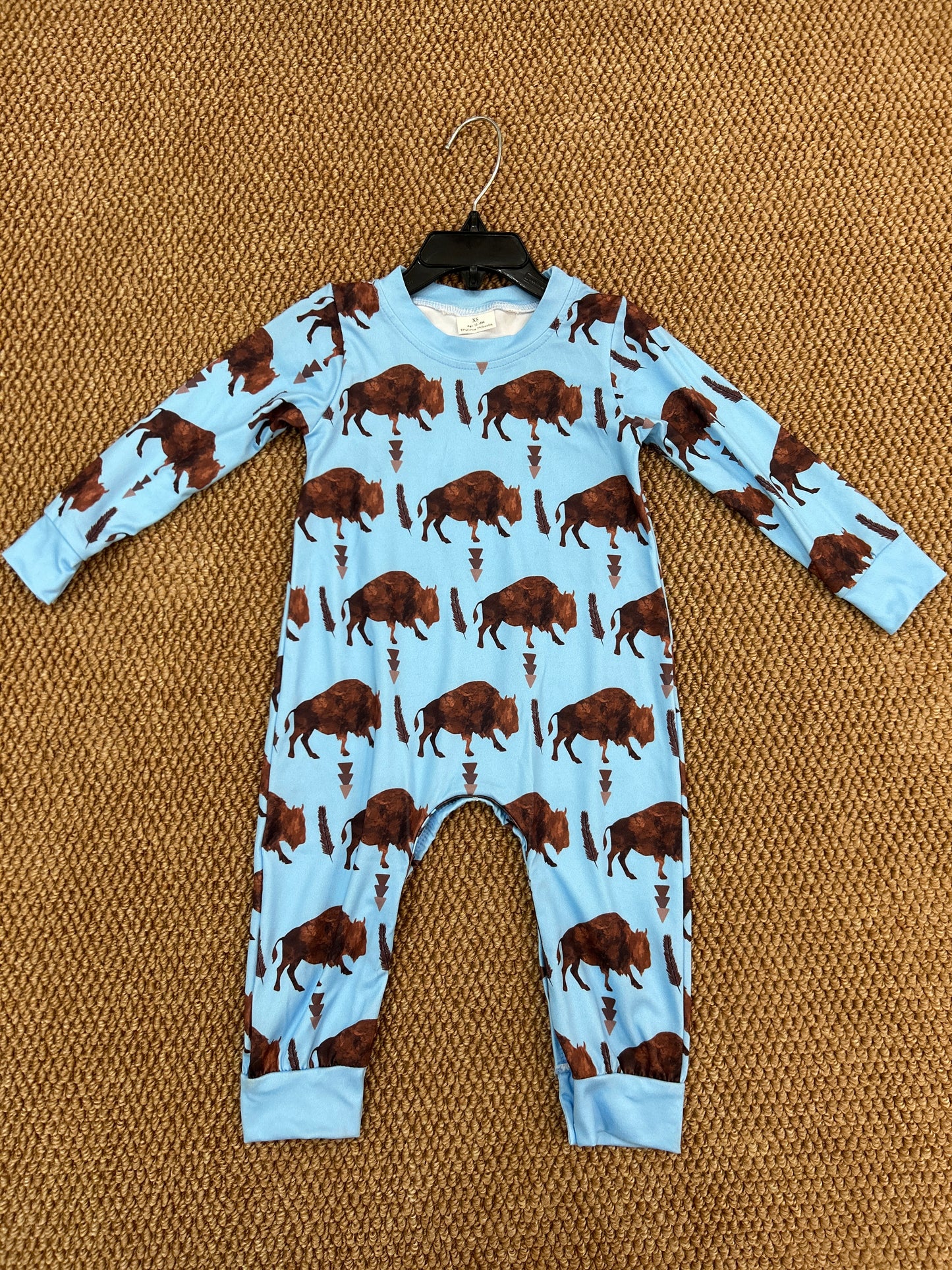 Western cowboy baby boy romper RTS sibling clothes(no zipper)