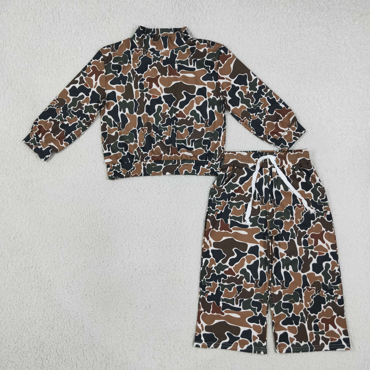 GLP3601 Yoga Camo Long Sleeve Pants Girls Set