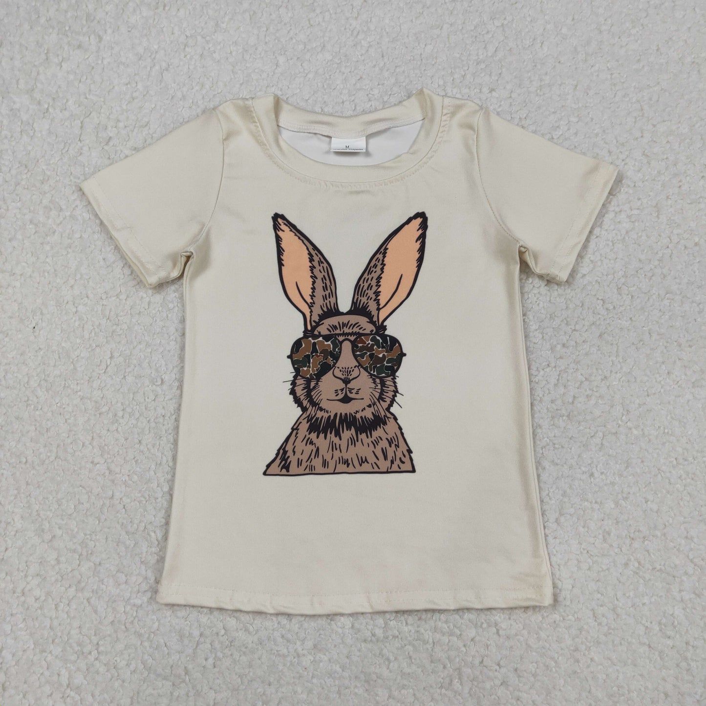 BT1414 Easter Camo Bunny Rabbit Short Sleeve Boys Top
