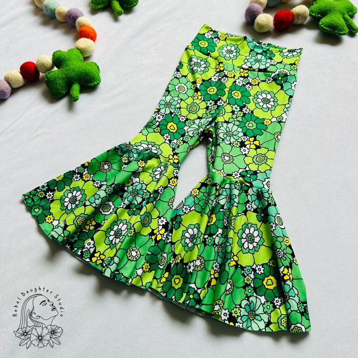 custom Flowers Milk Silk Girls Pants