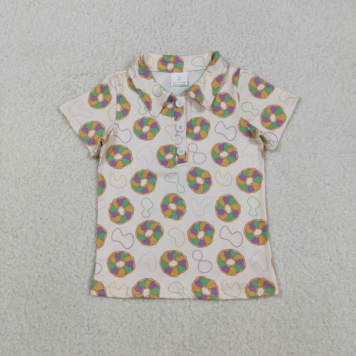 BT1454 Mardi Gras short sleeve boys top