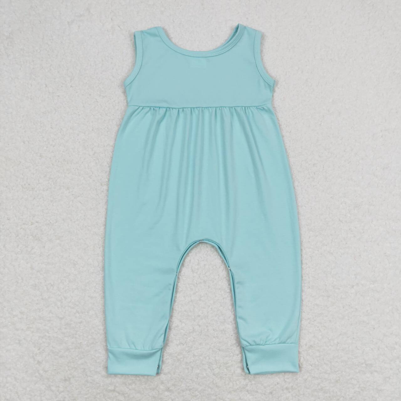 SR1446 sky blue sleeveless girls romper