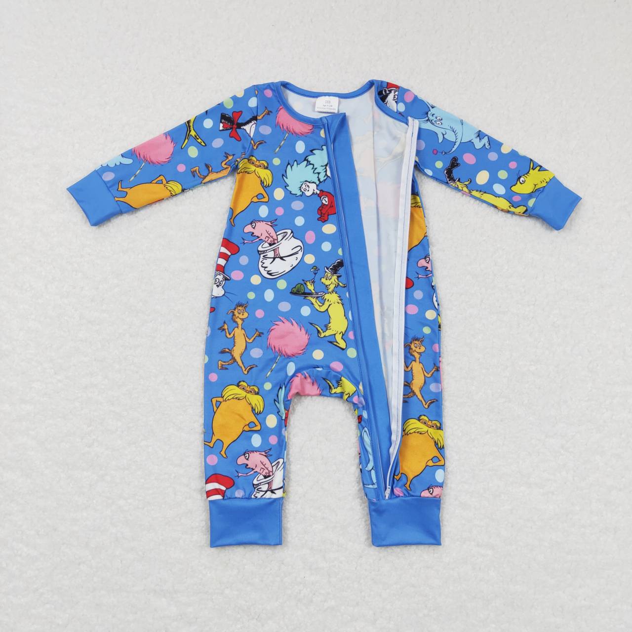 LR0784 Dr cartoon long sleeve kids romper