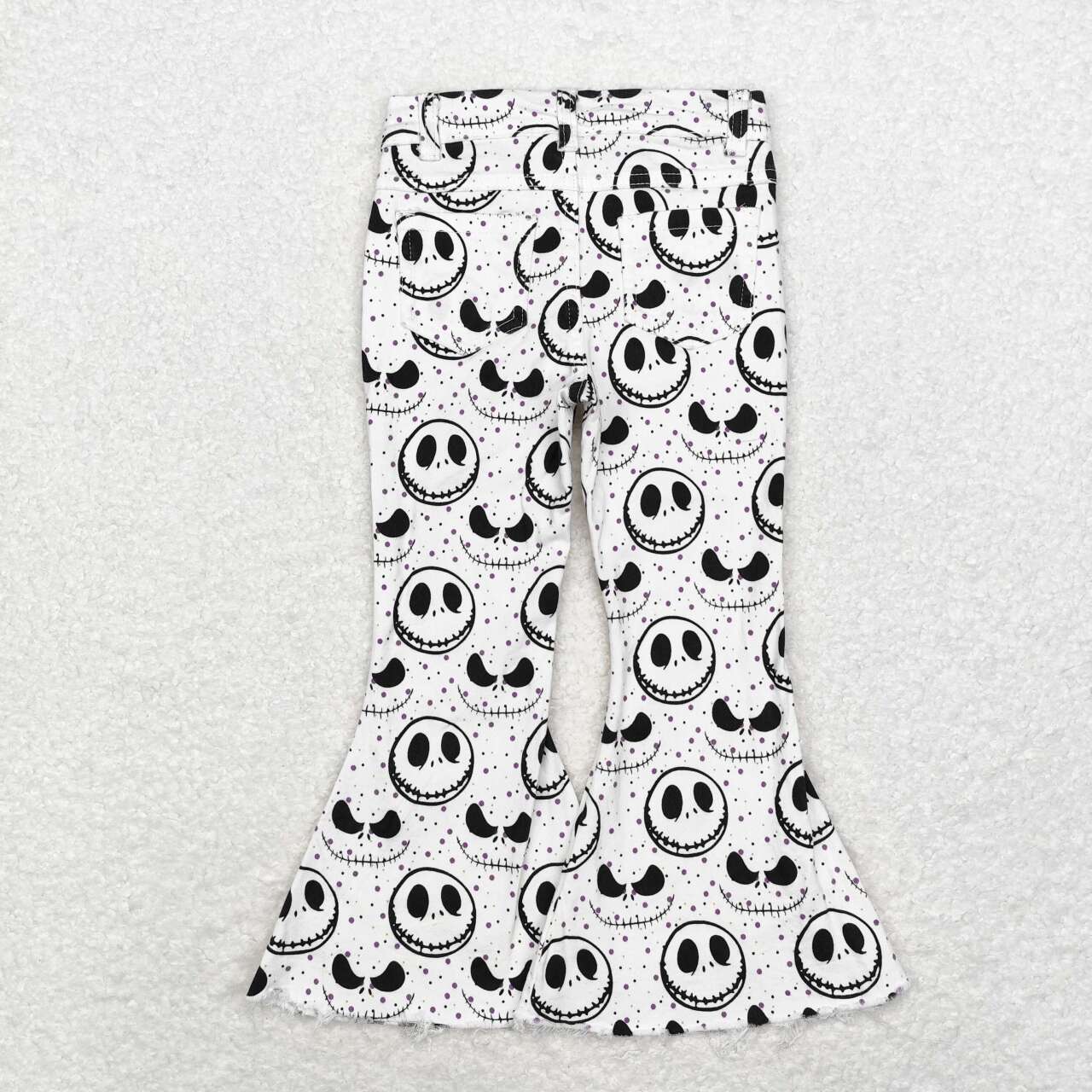 P0488 Halloween skull denim pants girls jeans