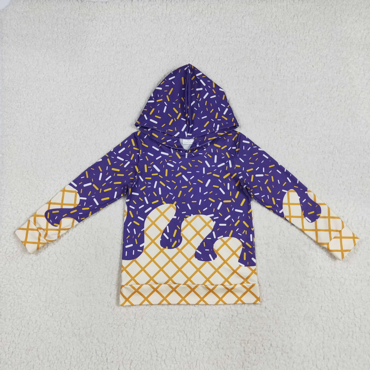 BT1276 purple ice long sleeve hoodie boys top