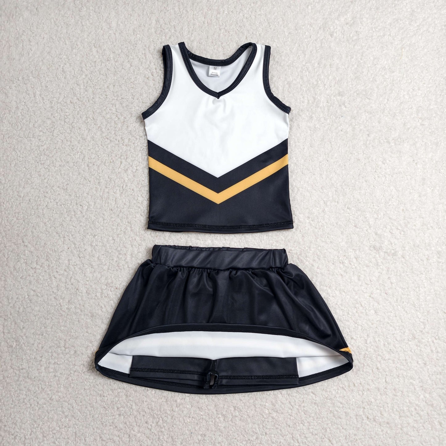 GSD4201 Yoga Black Sleeveless Skorts Girls Set