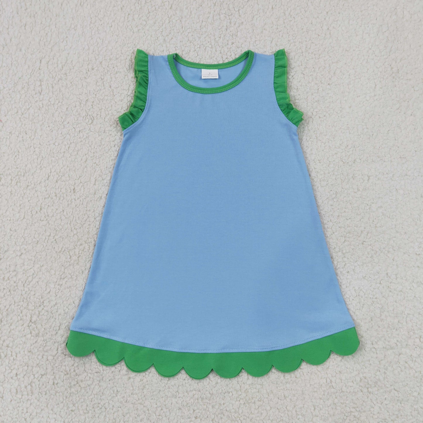 GSD4060 Yoga Blue Sleeveless Girls Dress