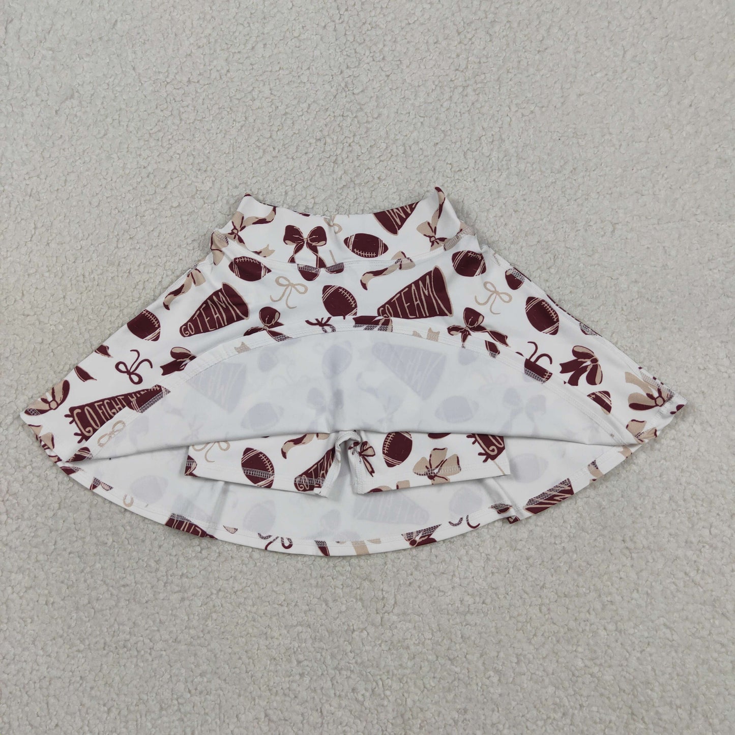Yoga GLK0139 football bows maroon skort girls skirt