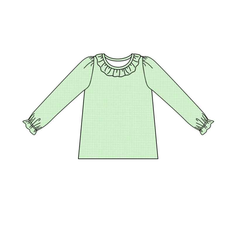 preorder GT0668 light green long sleeve girls top