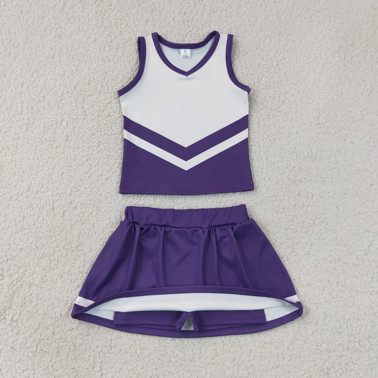 GSD4192 Yoga Purple Sleeveless Skorts Girls Set