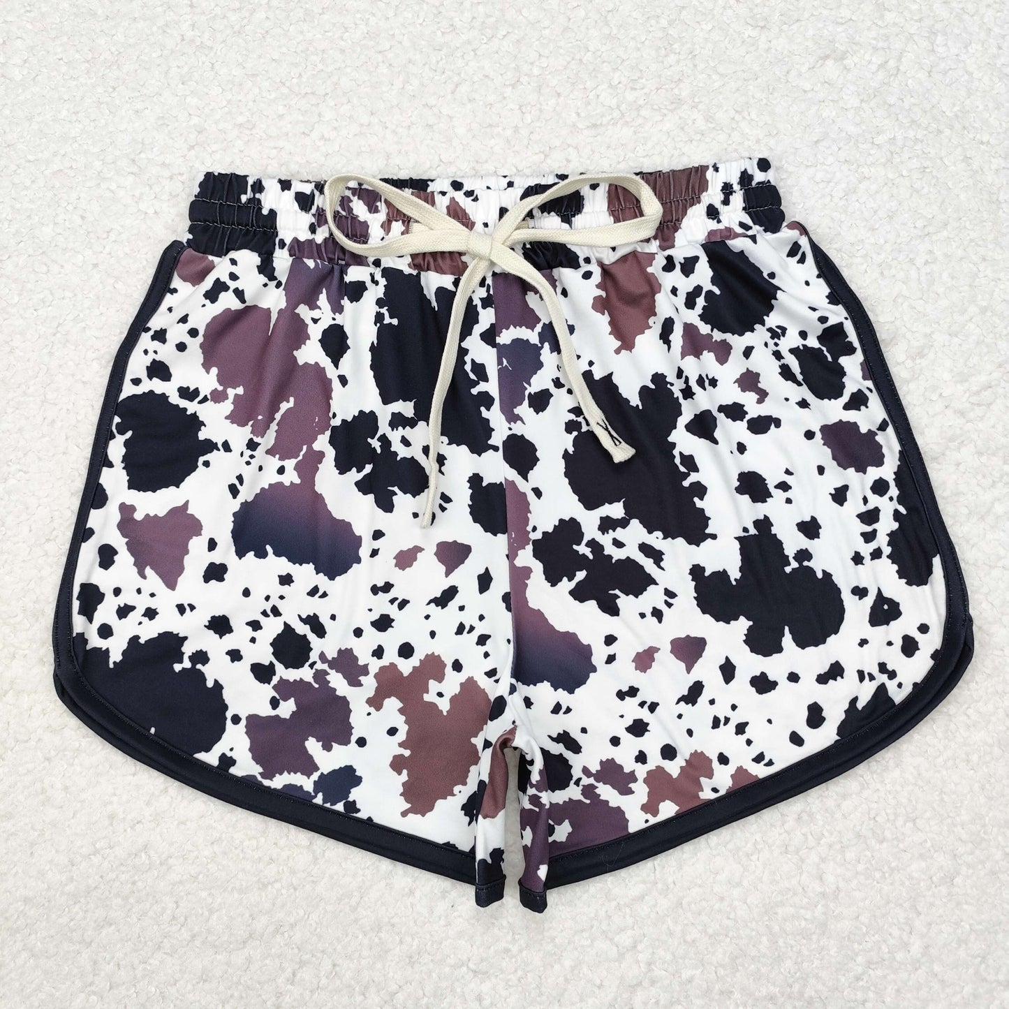 SS0370 brown camo adult women shorts
