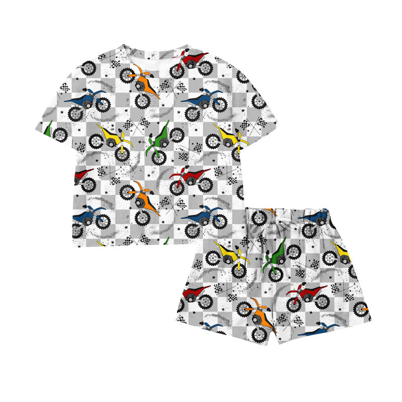 Preorder Cartoon Car Short Sleeve Shorts Boys Set