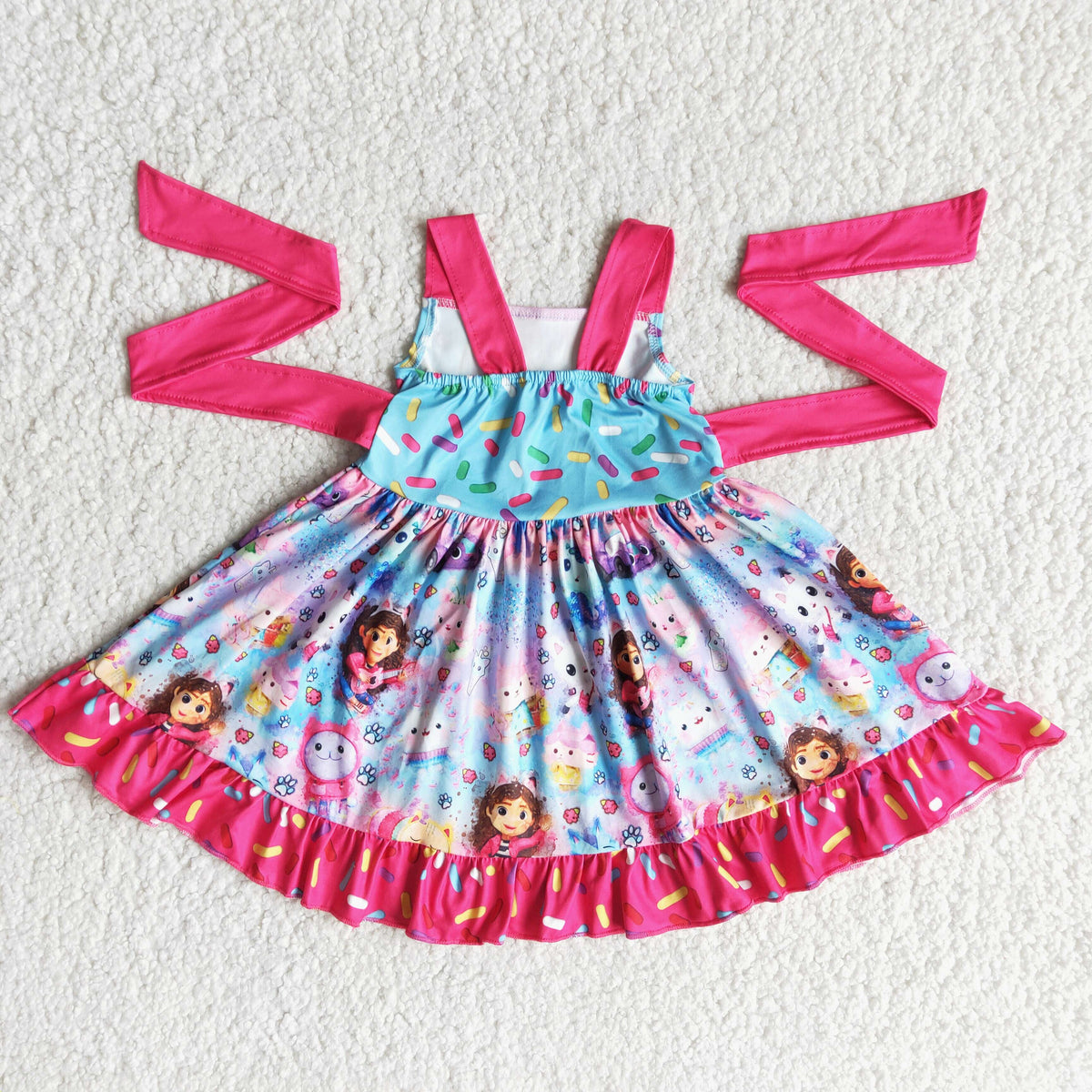 Cartoon Purple Adorable Twirl Dress