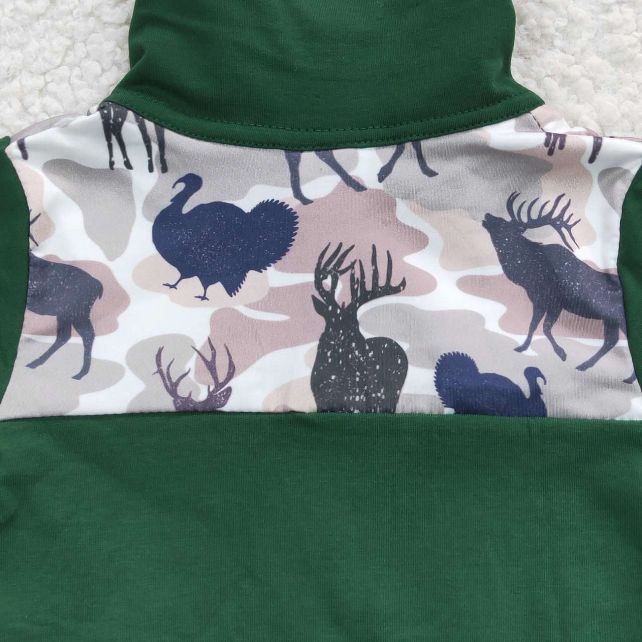 BT0277 Camouflage deer green long sleeve boys top