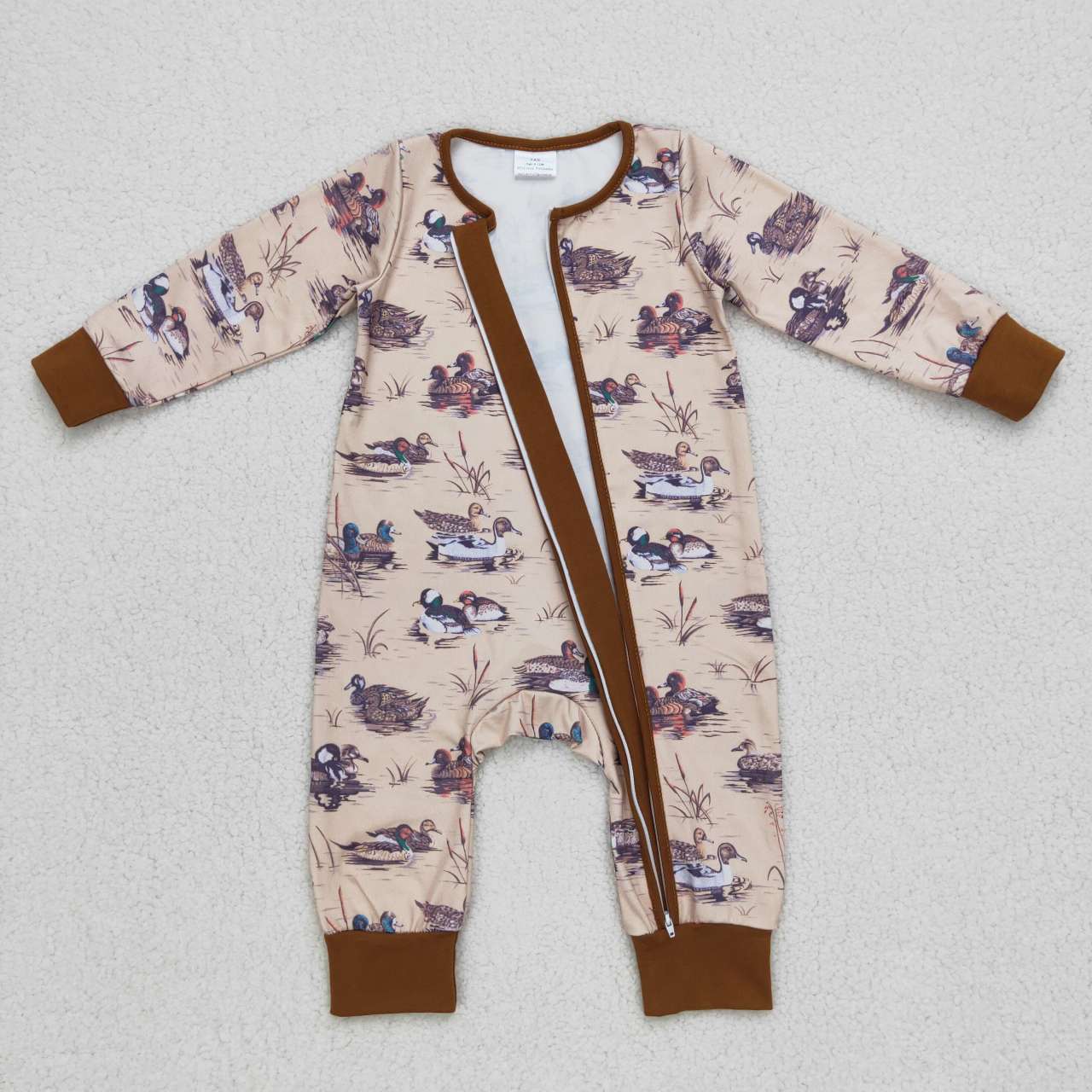 USA SHOP LR0667 Mallard duck long sleeve kids romper