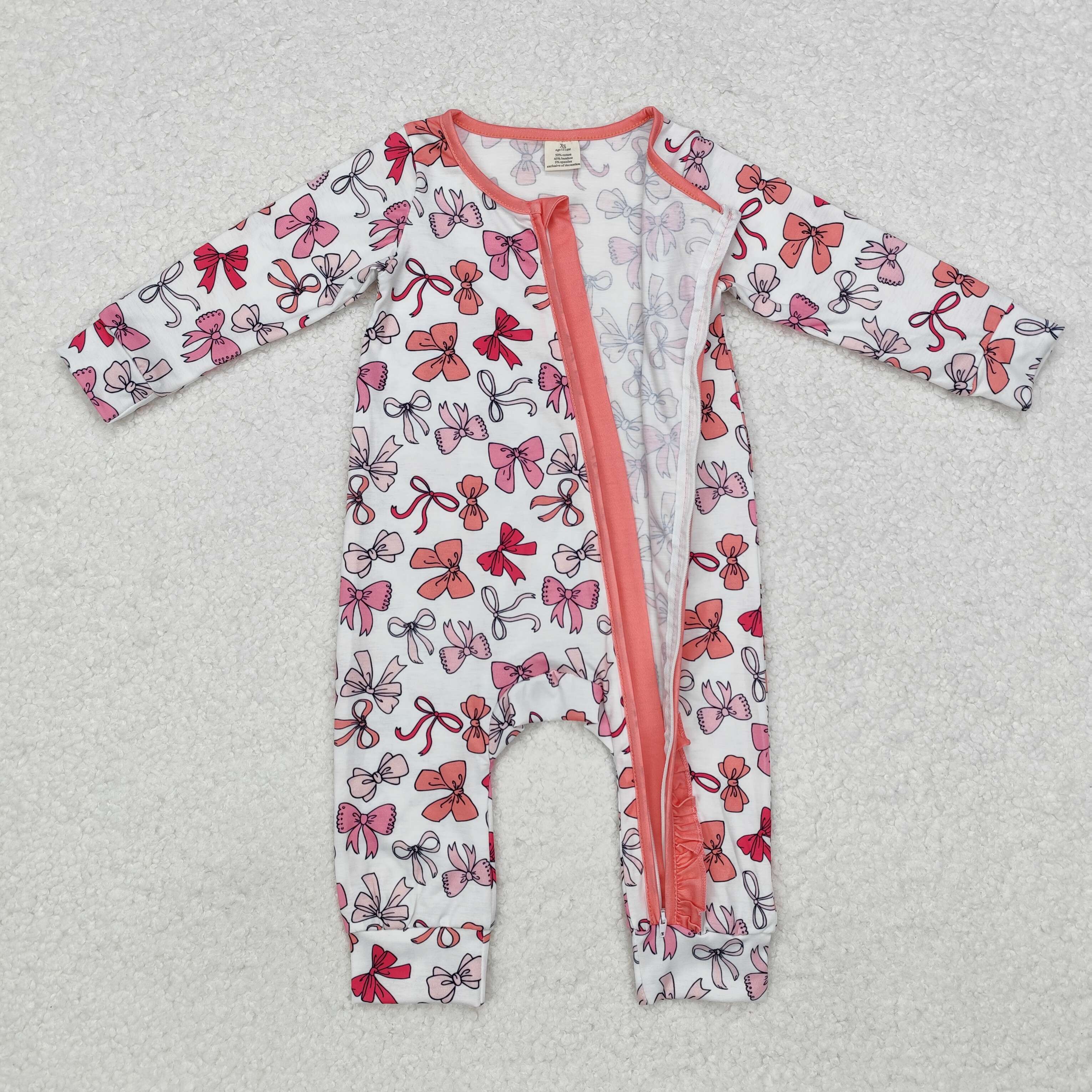 Bamboo 2-way Zipper Romper (Teatime Pink) main image 1