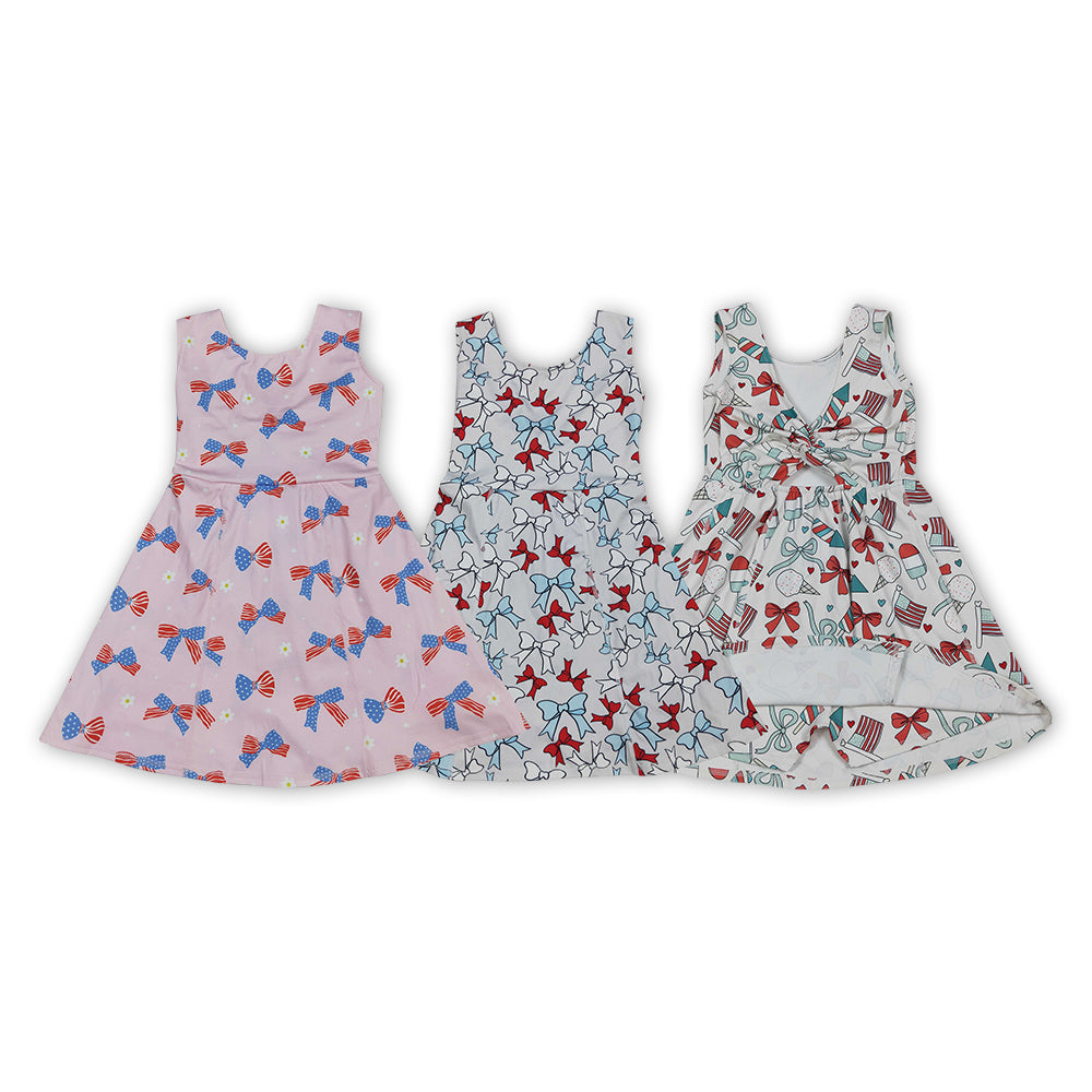Yoga July 4th Bows Skorts Girls Dress RTS Sibling Clothes