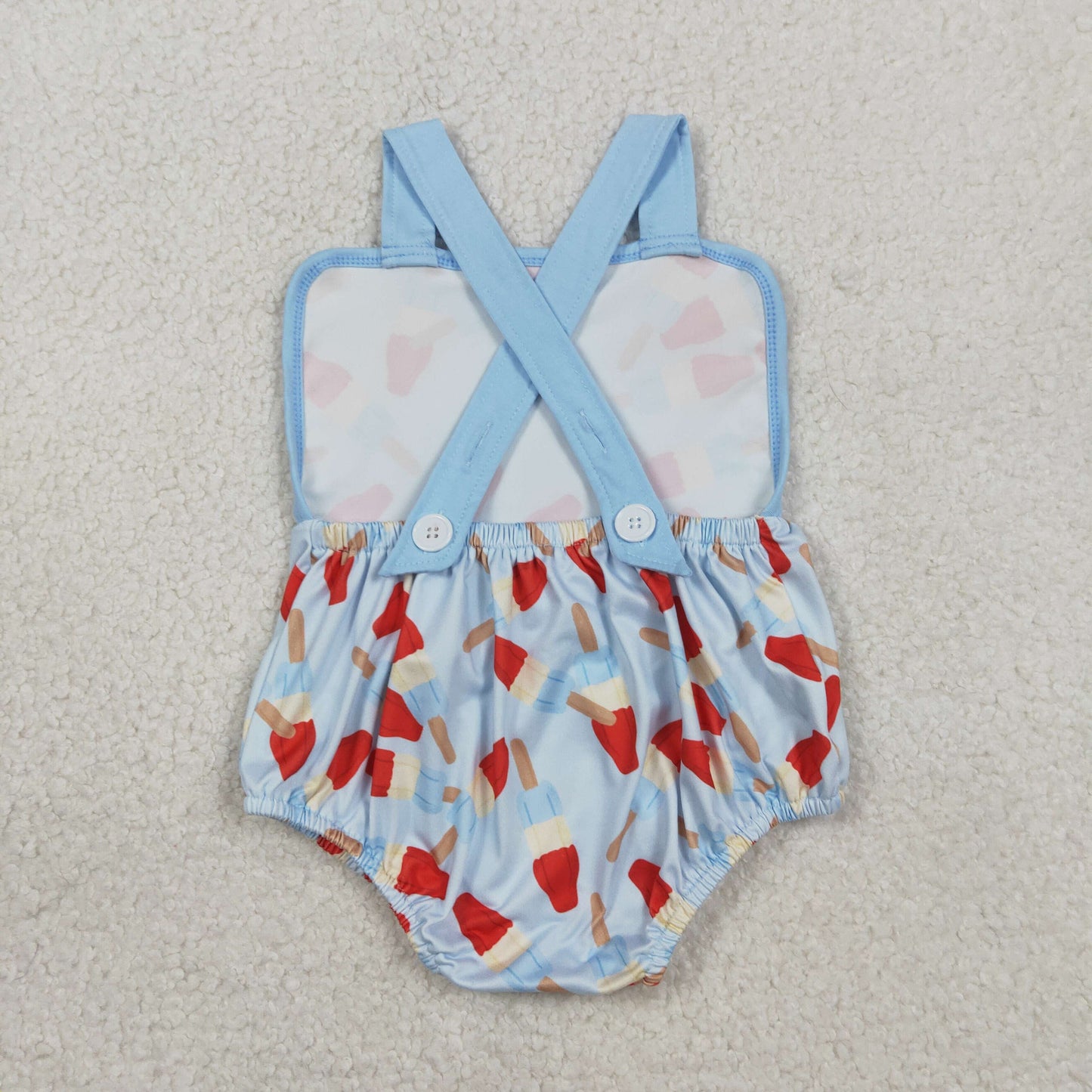 SR3923 July 4th Blue Boys Romper