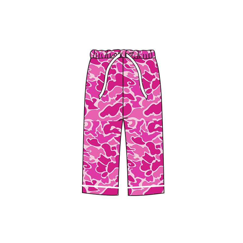 custom Hot pink leopard adult milk silk pants