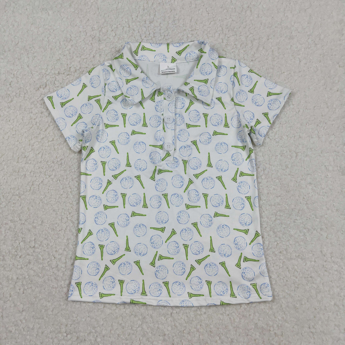 BT1582 Golf Blue Short Sleeve Boys Top