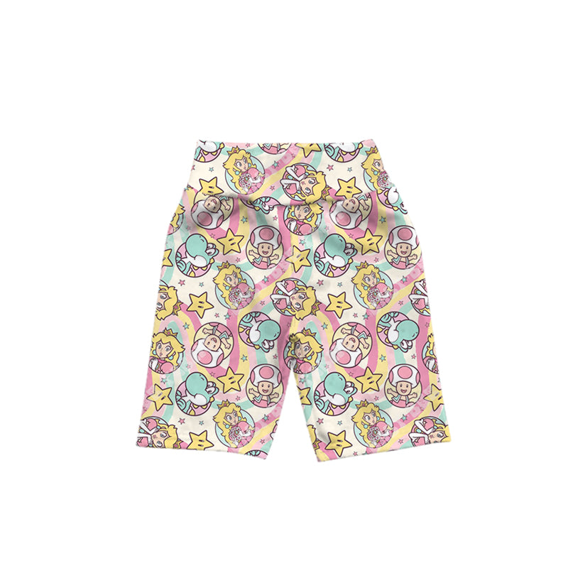custom cartoon princess star pink girls shorts