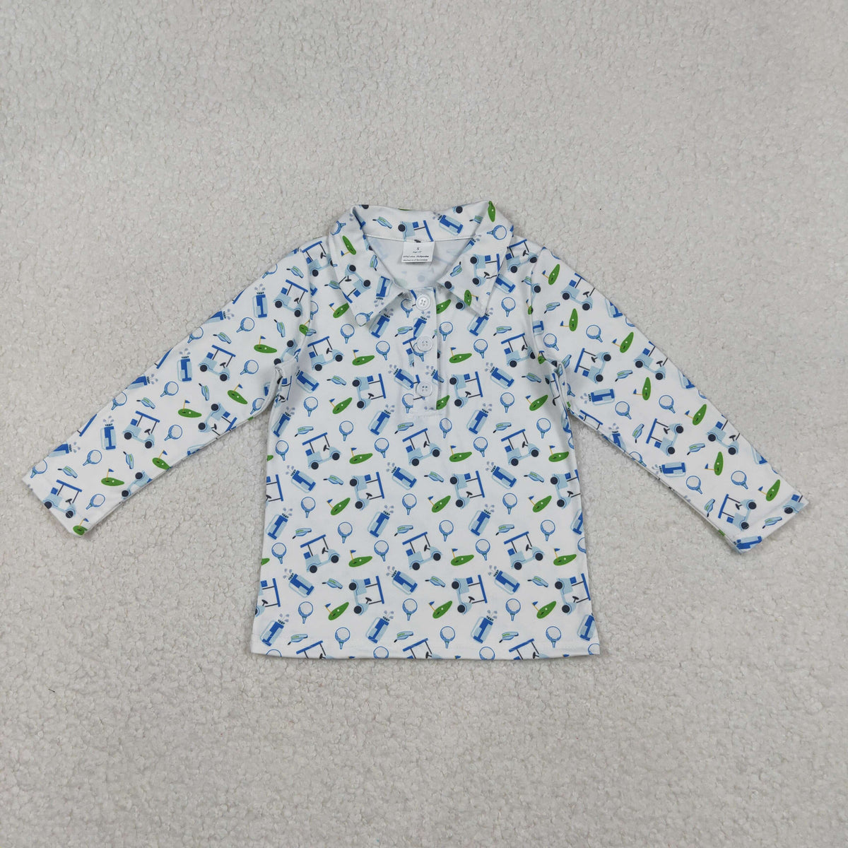 BT1405 play golf blue long sleeve boys top