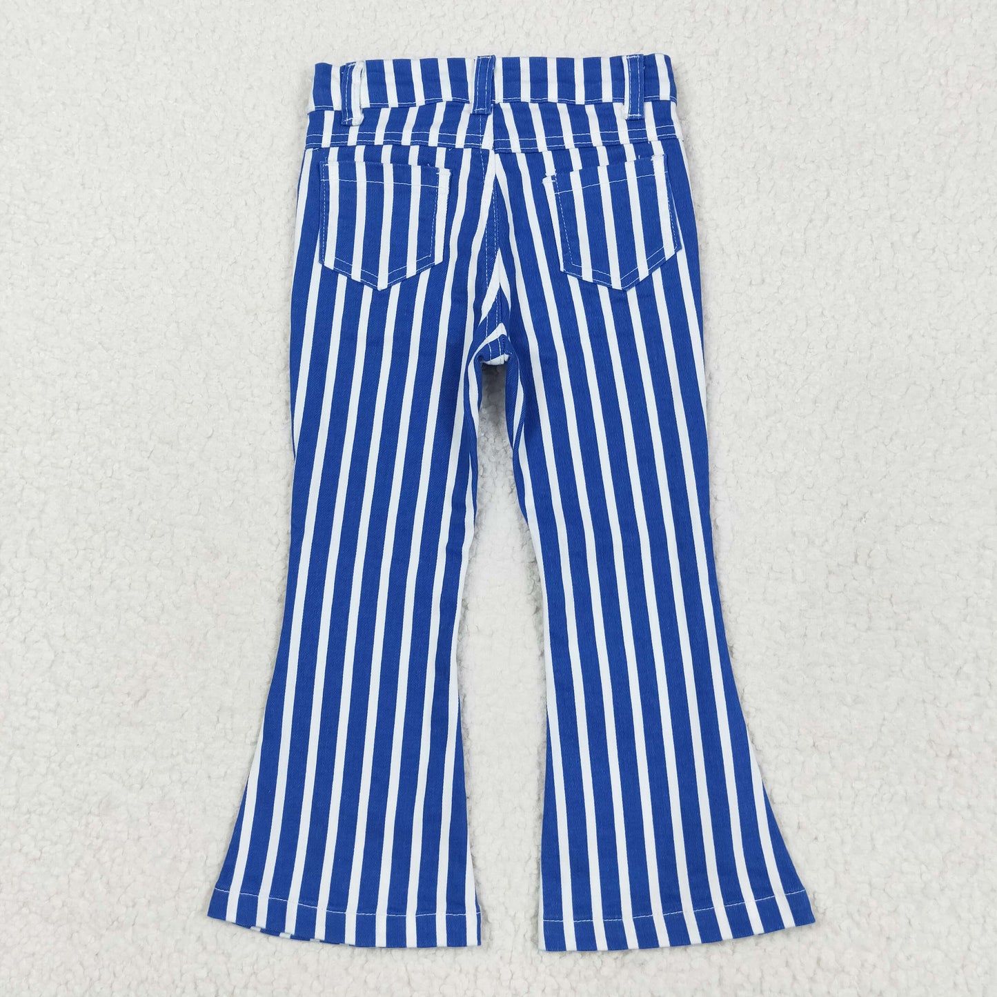 P0761 blue striped girls jeans