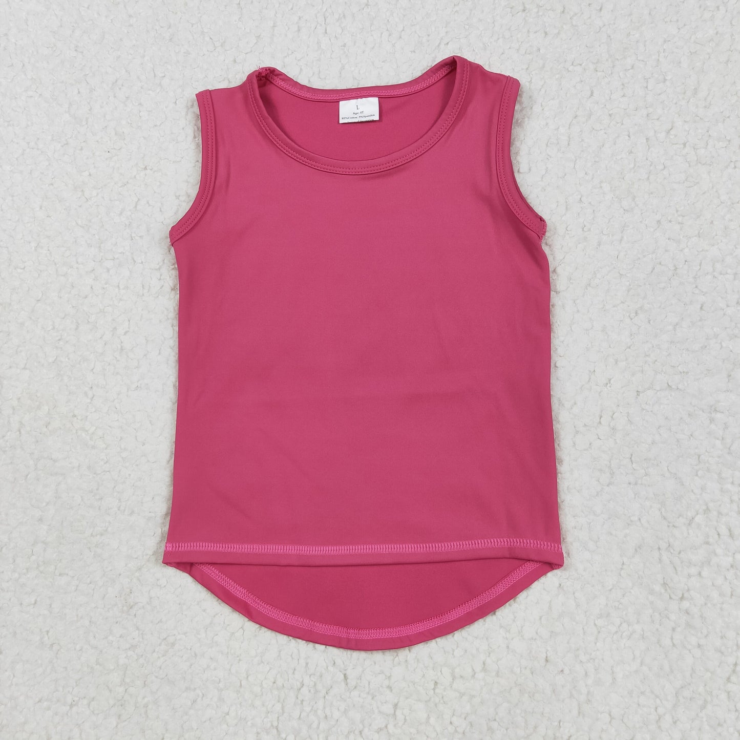 GT0982 yoga hot pink sleevless girls top