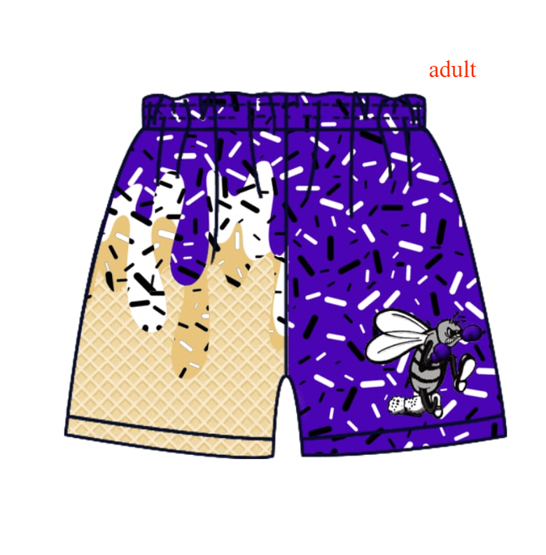 Custom Moq 3 football team ice adult man shorts