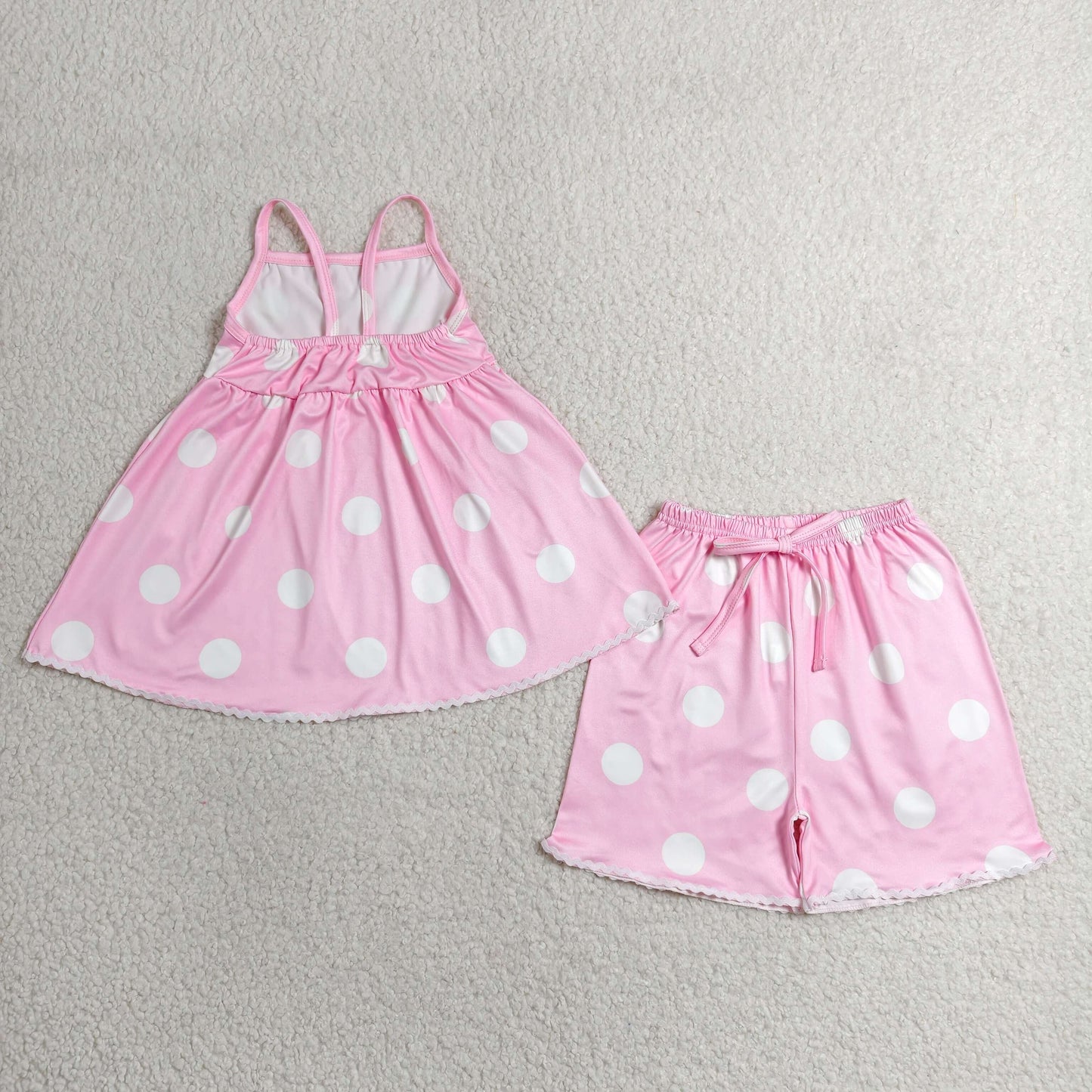 GSSO3417 Pink Dot Summer Girls Set