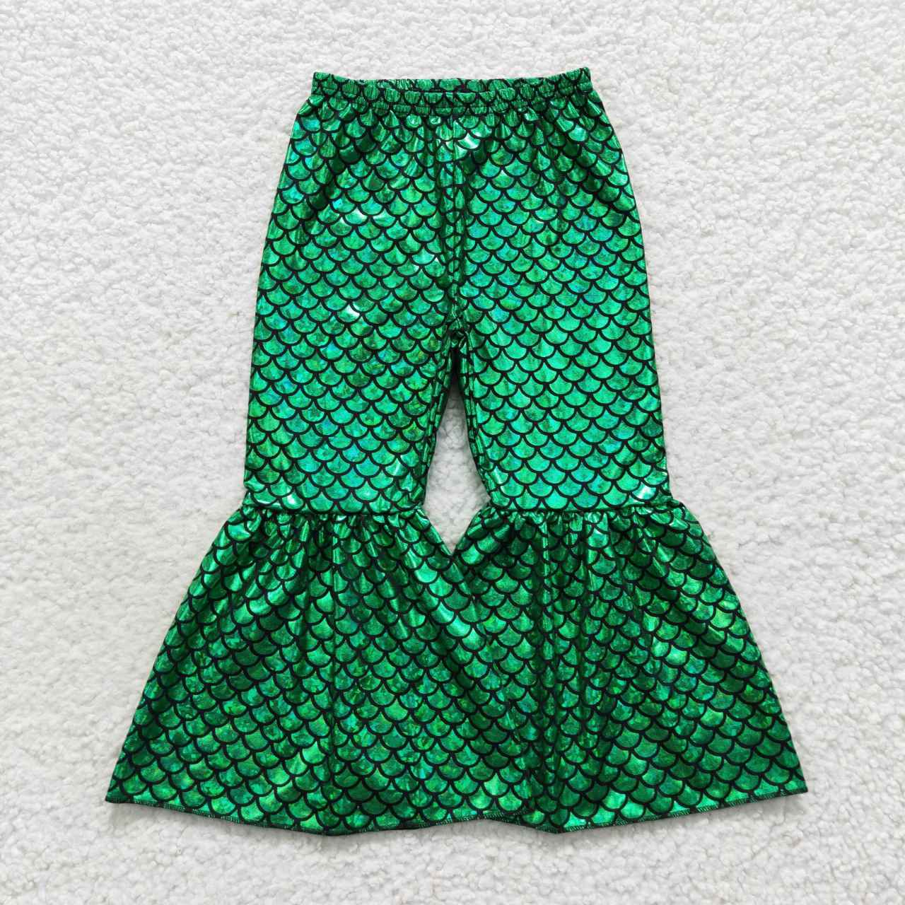 P0250 Green scale lurex disco pants