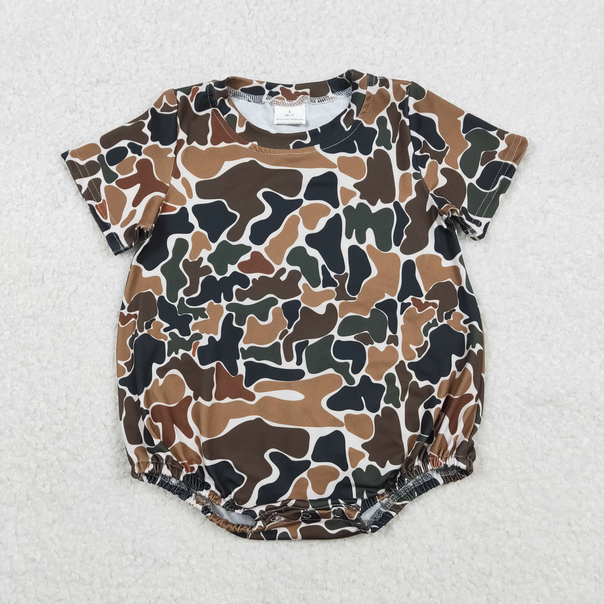 SR3450 Hunting Camo Short Sleeve Boys Romper