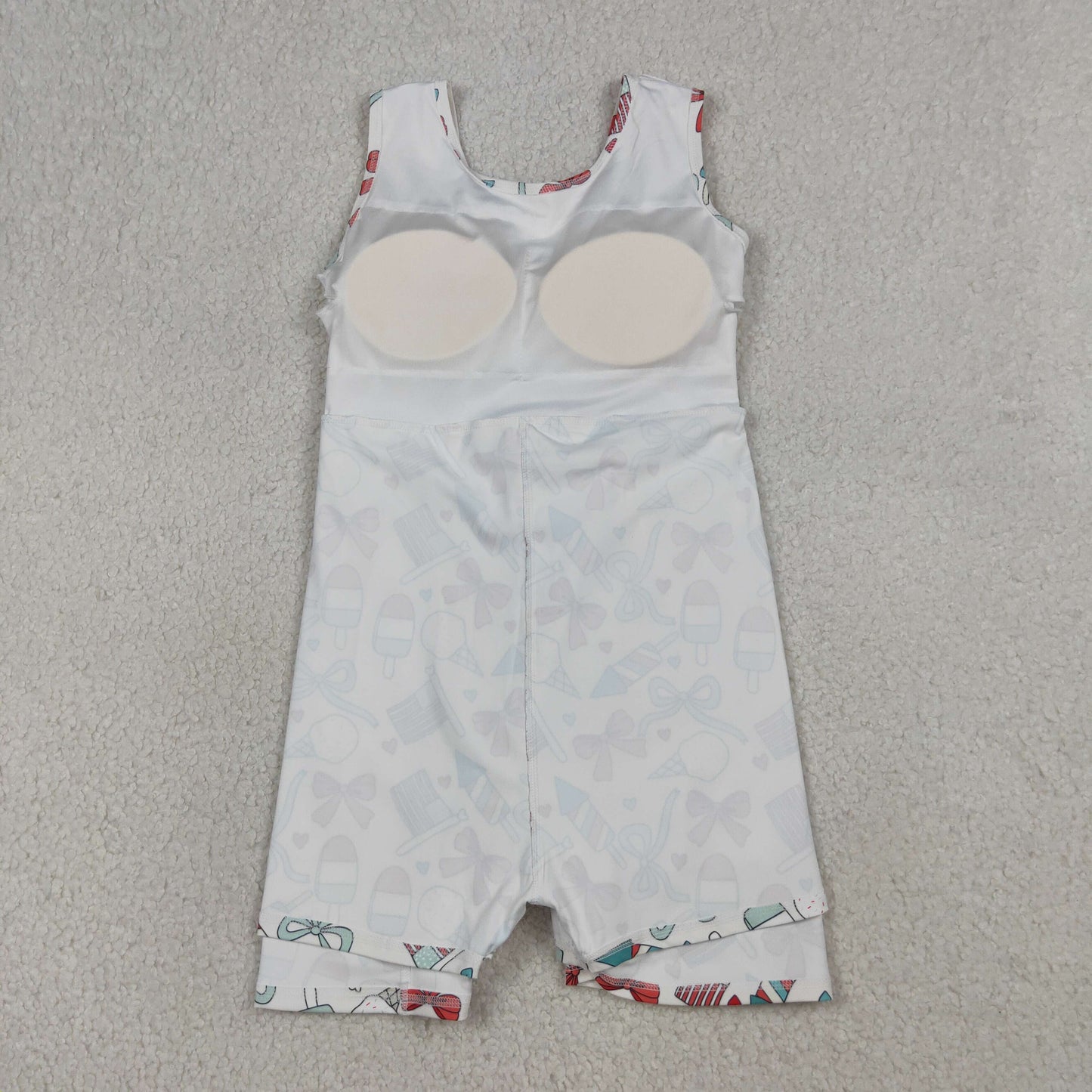 GSD3750 Yoga July 4th Bows Sleeveless Skorts Girls Dress