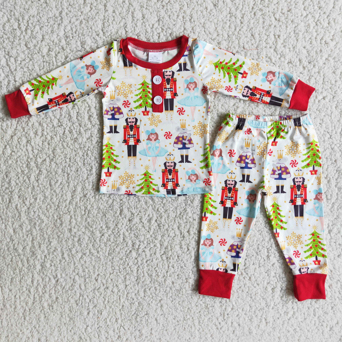 6 A6-20 Christmas cartoon soldier tree girl long sleeve pants boys pajamas