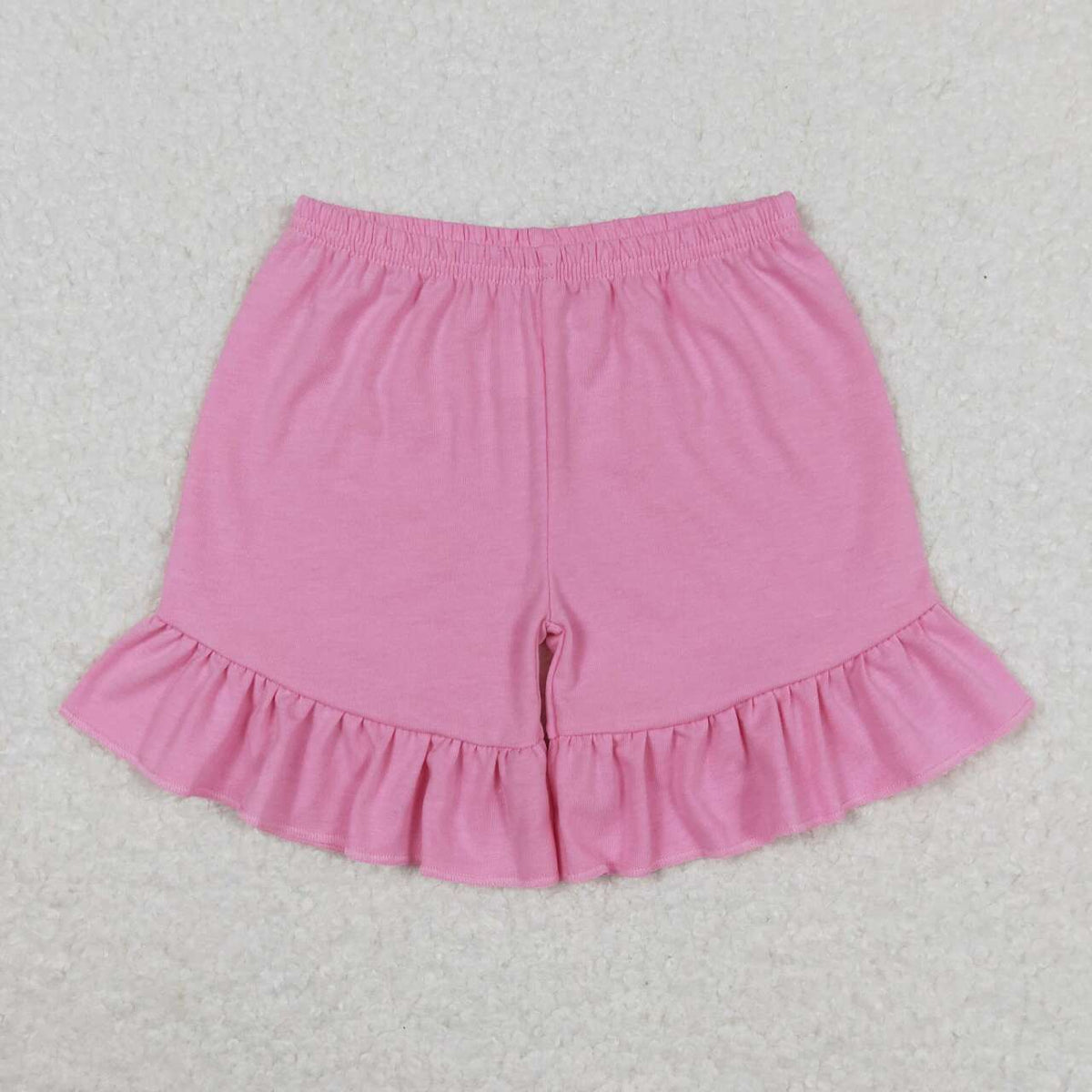 SS0271 pink ruffles shorts girls cotton shorts