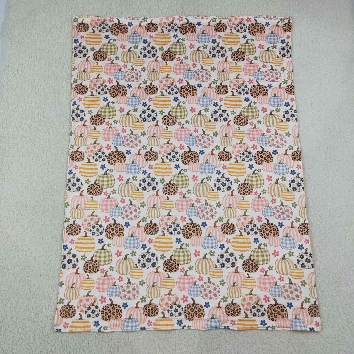 BL0252 Flowers Pumpkin Baby Blanket