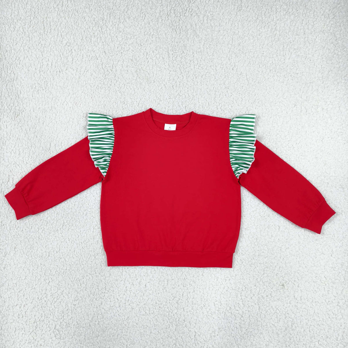 GT1844 Cotton Red Long Sleeve Girls Top