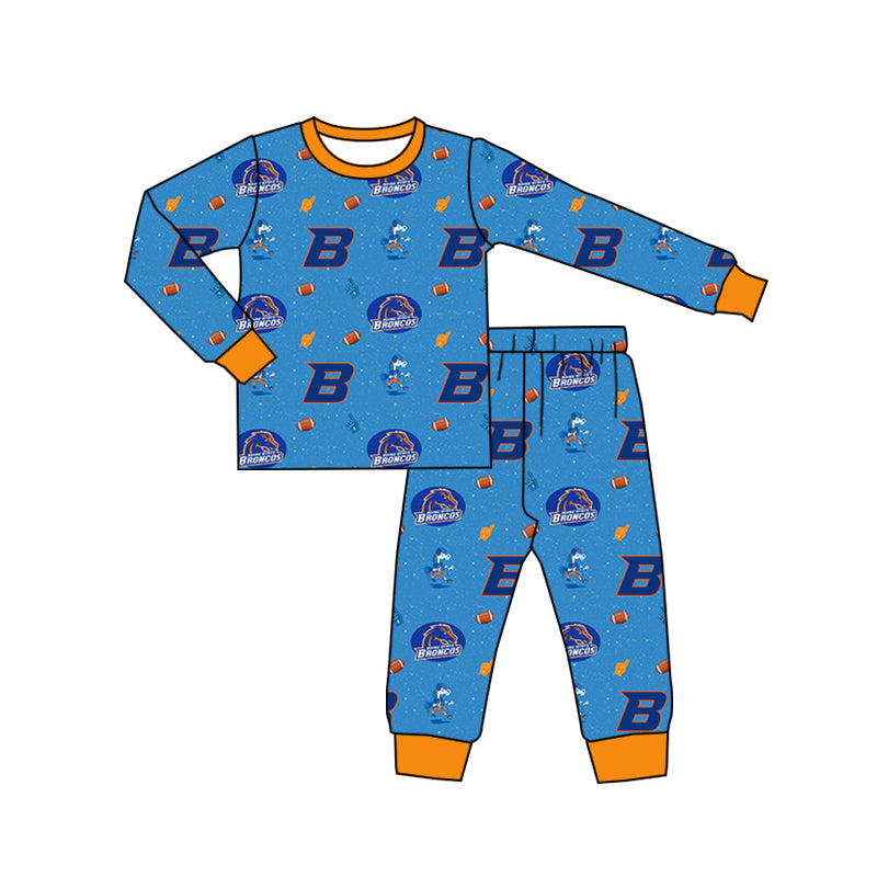 custom S 8.19 Blue long sleeve pants boys set