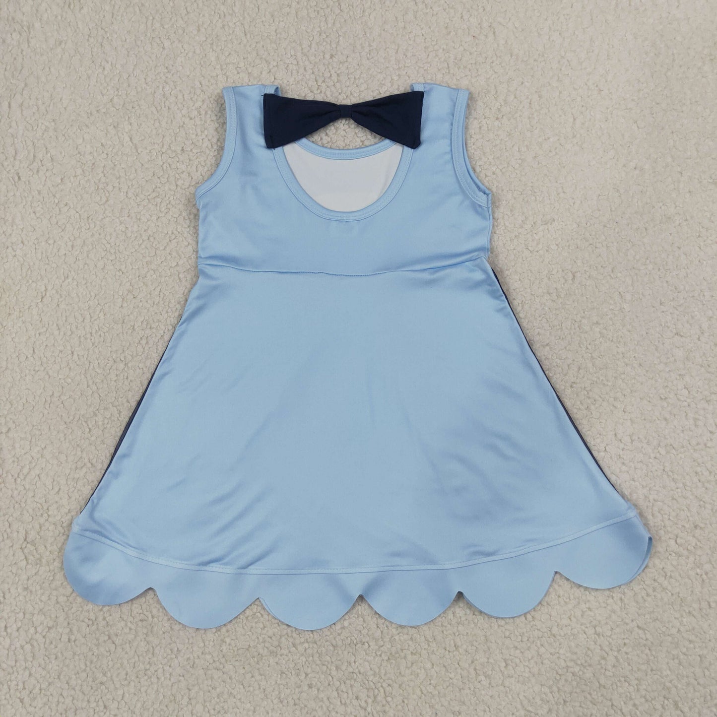 GSD2515 Cartoon Princess Blue Sleeveless Girls Dress