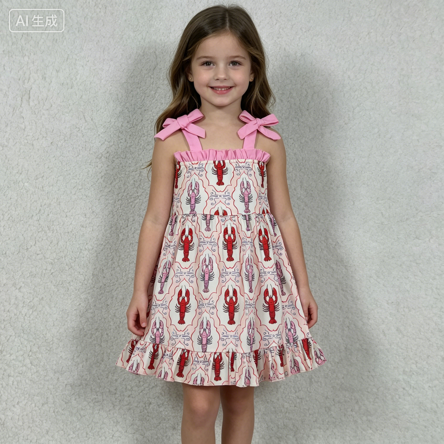 GSD3730 Crayfish Pink Girls Dress