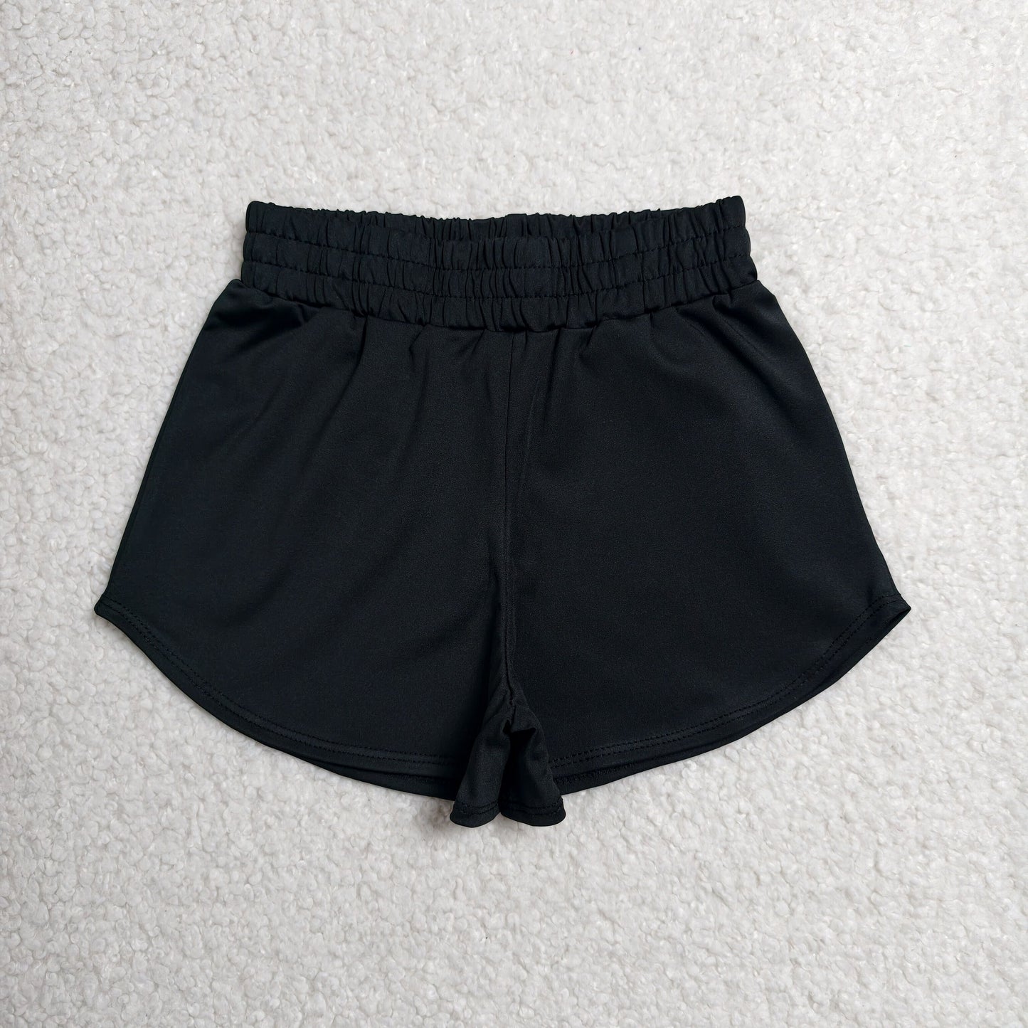 Yoga SS0896 Solid Color Black Girls Shorts